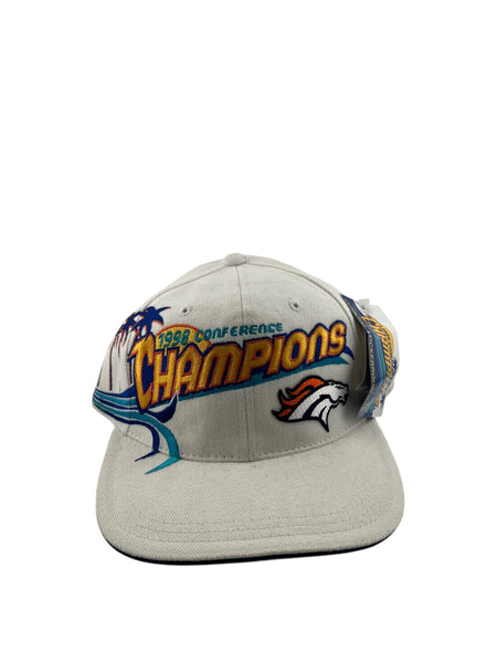 Vintage SPORTS SPECIALTIES Denver Broncos 1998 Conference Champions Adjustable Hat 90s Heather Gray