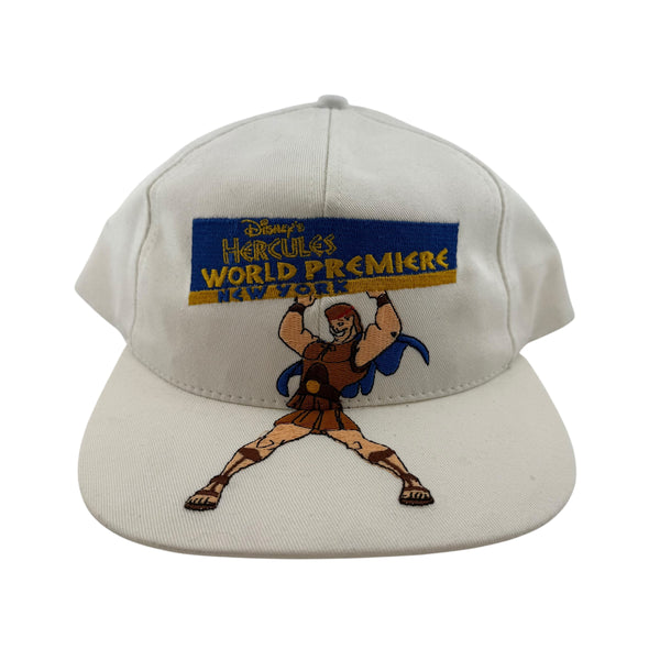 Vintage 1997 Disney Hercules World Premier White Snapback Hat