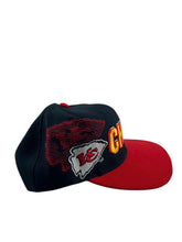 Load image into Gallery viewer, Vintage SPORTS SPECIALTIES Kansas City Chiefs Laser Shadow Snapback Hat 90s Black Red
