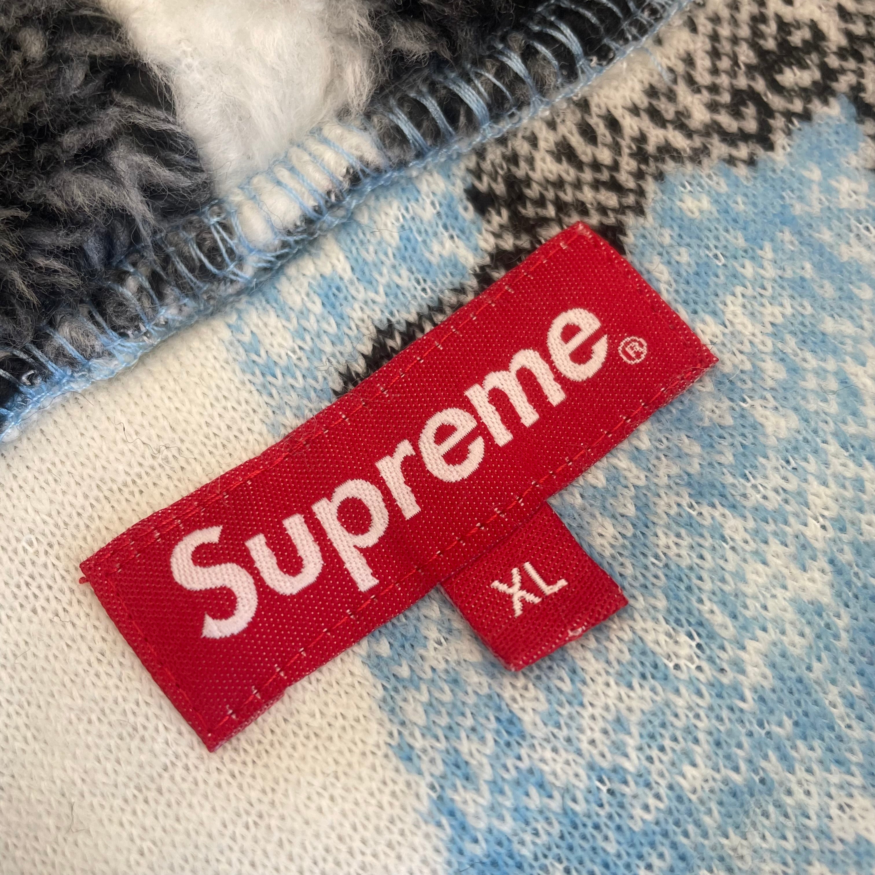 SUPREME Penguins Hooded Fleece Jacket FW20 Blue XL