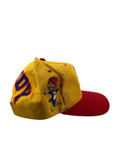 Load image into Gallery viewer, Vintage AMERICAN NEEDLE Woody Woodpecker Blockhead Snapback Hat 90s Yellow Red
