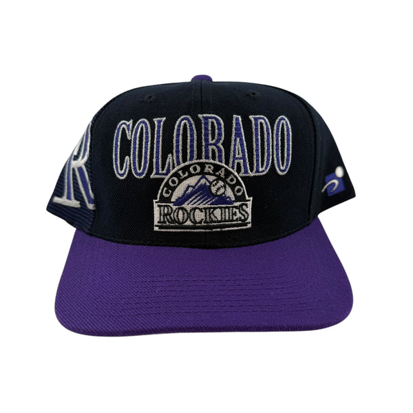 Vintage Sports Specialties Colorado Rockies Shadow 90s Snapback Hat Multicolor