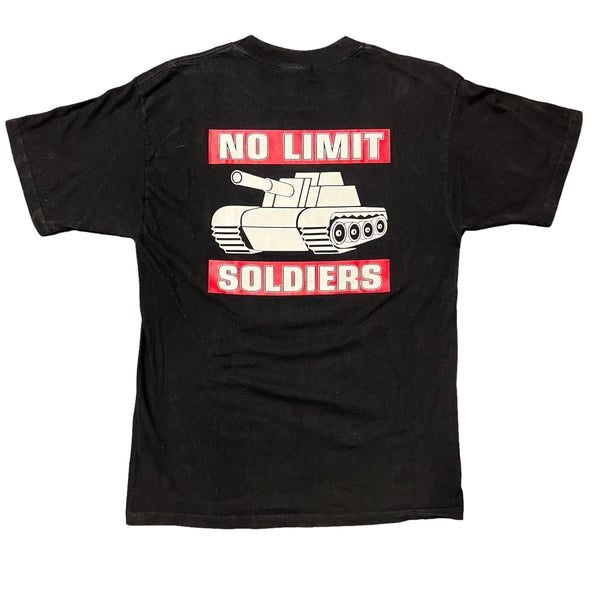 Vintage OPTIMA No Limit Soldiers Master P WCW Wrestling T Shirt 90s Black XL