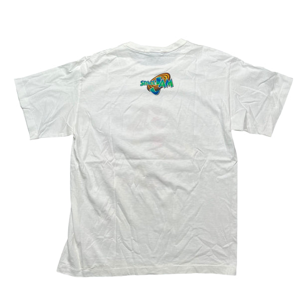 Vintage WARNER BROS Space Jam Michael Jordan Looney Tunes Tune Squad 1996 T Shirt 90s White L