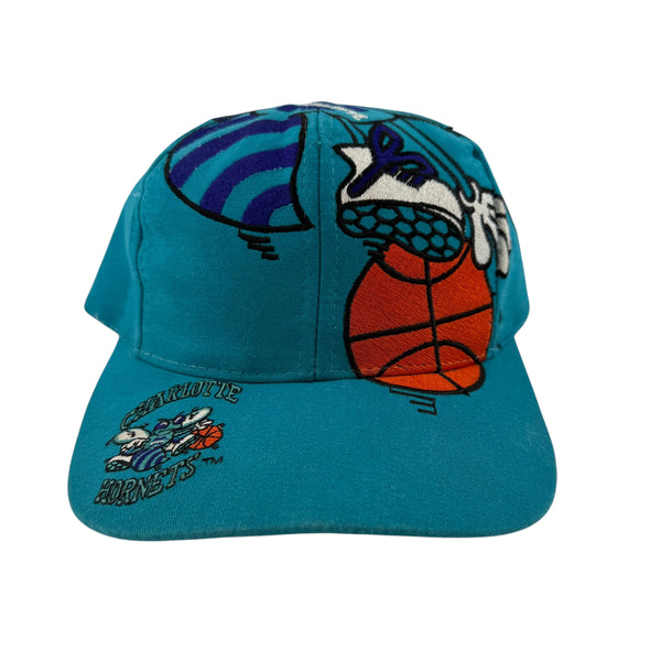 Vintage The Game Charlotte Hornets Big Logo 90s Snapback Hat