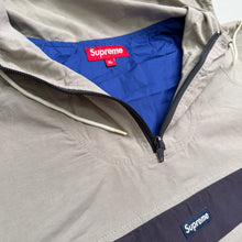 Load image into Gallery viewer, New Supreme Chest Stripe Pullover Windbreaker Jacket Grey Size X-Large
