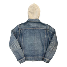 Load image into Gallery viewer, Celine Hoodie Lined Jean Jacket International Blue Denim
