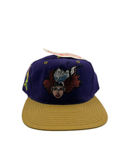 Load image into Gallery viewer, Vintage AMERICAN NEEDLE Rogue X-Men Blockhead Snapback Hat 90s Purple Gold NWT
