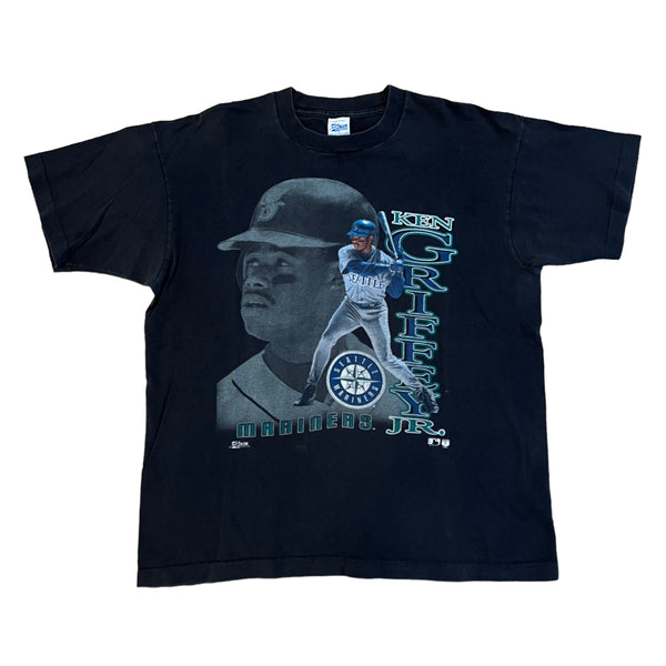 Vintage SALEM Ken Griffey Jr Seattle Mariners Photo T Shirt 90s L