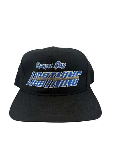 Vintage STARTER Tampa Bay Lightning Snapback Hat 90s Black