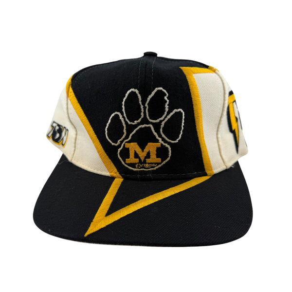 Vintage TOW Missouri Tigers Bolt 90s Snapback Hat Multicolor