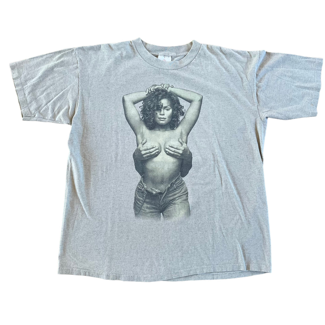 Vintage CRYSTAL MILLS Janet Jackson 1993 World Tour T Shirt 90s XL