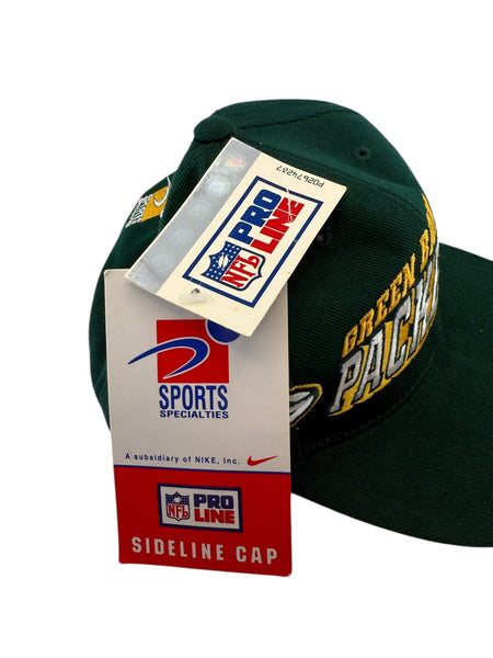 Vintage SPORTS SPECIALTIES Green Bay Packers Snapback Hat 90s Green NWT