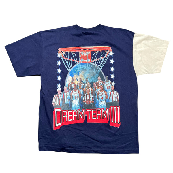 Vintage HANES Olympic Games Collection Team USA 1996 Dream Team III T Shirt 90a White Blue L