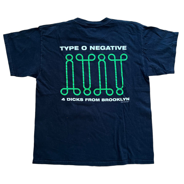 Vintage M&O Knits Blue Grape Type O Negative Vinnland "4 Dicks From Brooklyn 1999 Shirt XL