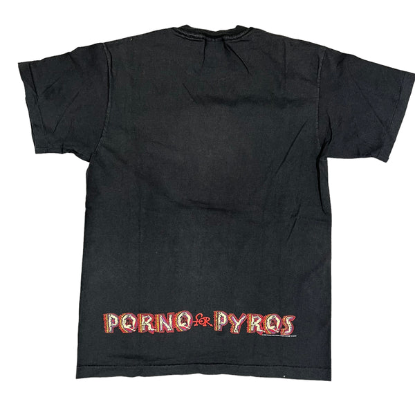 Vintage GIANT Porno for Pyros Flaming City 1992 T Shirt 90s Black L