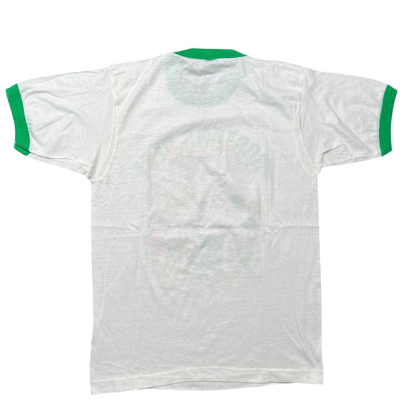 Vintage SCREEN STARS Boston's Best Six Pack Celtics Caricature Ringer T Shirt 80s White M