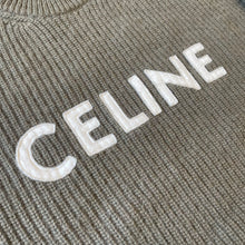 Load image into Gallery viewer, Celine Paris Big Logo Wool Sweater Green
