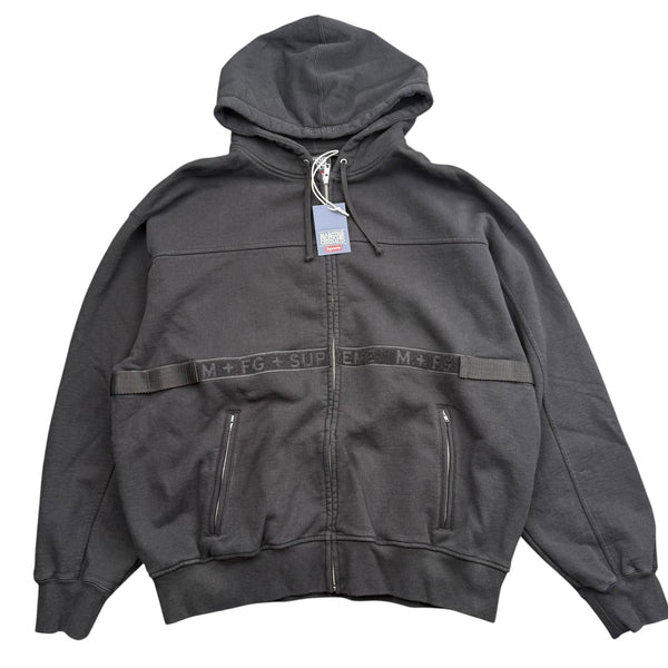 NEW Supreme Marithé + François Girbaud Zip Up Hooded Sweatshirt Black Medium