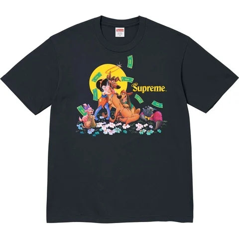 New Supreme All Dogs Go To Heaven Tee Black Sz L