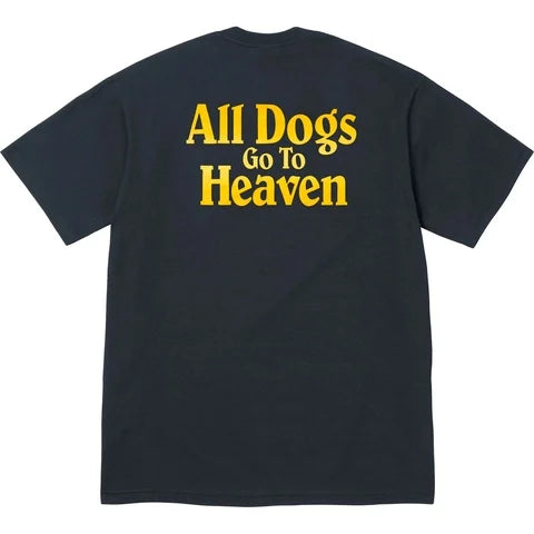 New Supreme All Dogs Go To Heaven Tee Black Sz L
