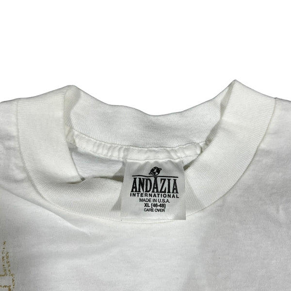 Vintage ANDAZIA Frank Lloyd Wright Imperial Hotel Tokyo Japan Art T Shirt 90s White XL