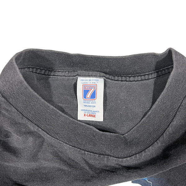 Vintage LOGO 7 Utah Jazz NBA Logo T Shirt 90s Black XL