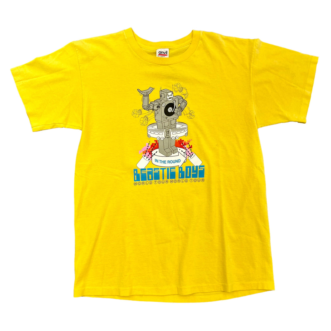 Vintage Beastie Boys In The Round World Tour Promo Yellow Shirt Tagged Anvil Large