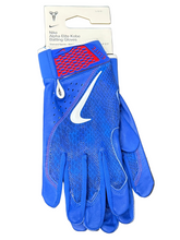 Load image into Gallery viewer, Nike Kobe Baseball Alpha Elite Batting Gloves Blue Sz Large

