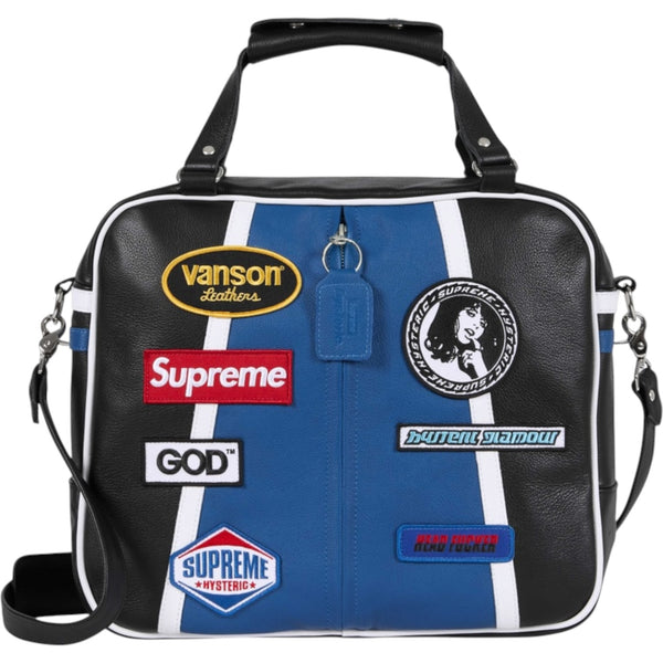 New Supreme Hysteric Glamour Vanson Leather Bag FW24 Blue & Black