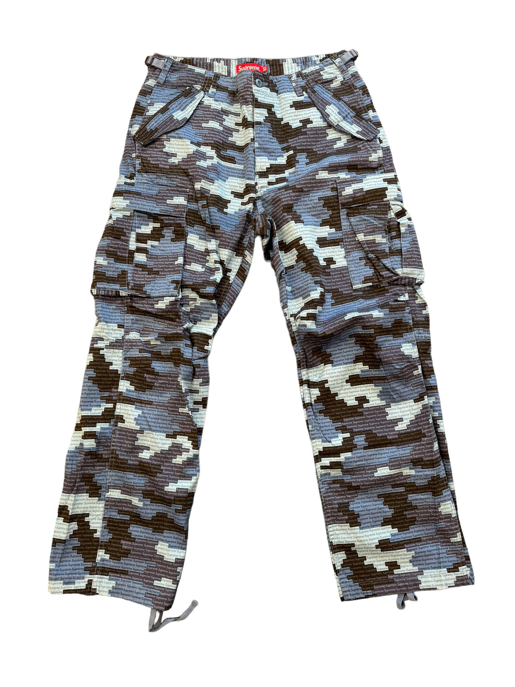 New Supreme Logo Digi Camo Cargos Tagged 32