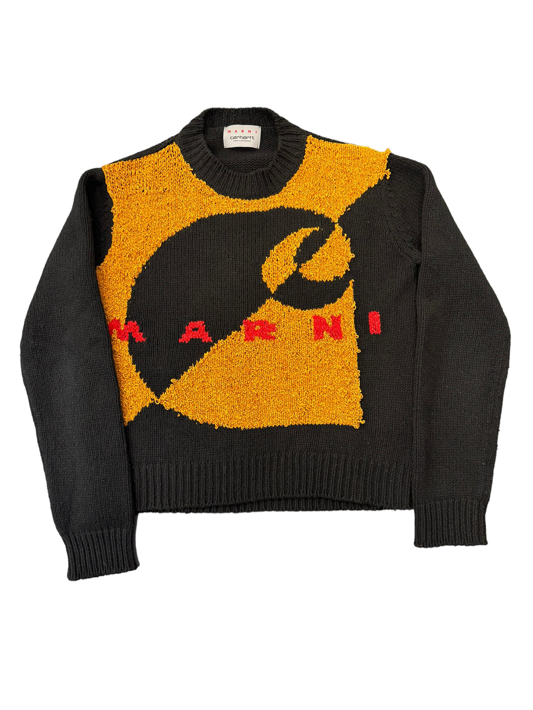 Marni X Carhartt Logo Intarsia-Knitted Sweater Pre-Owned Tagged 48