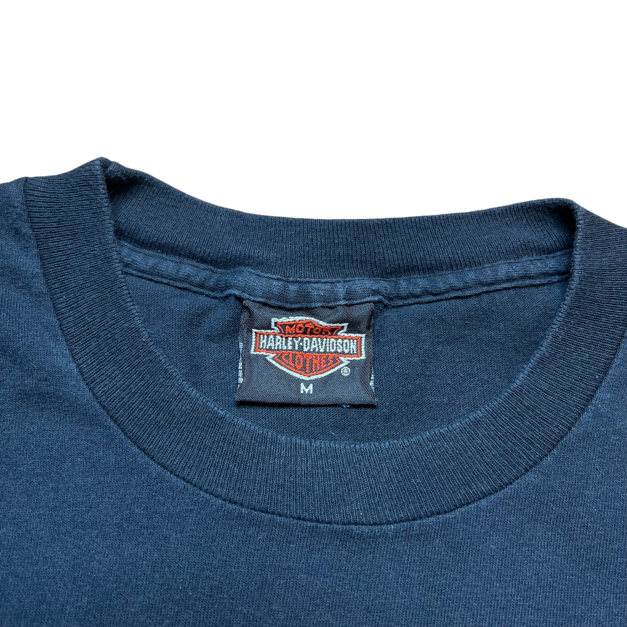 Vintage HARLEY DAVIDSON First In Flight Eagle T Shirt 90s Black 