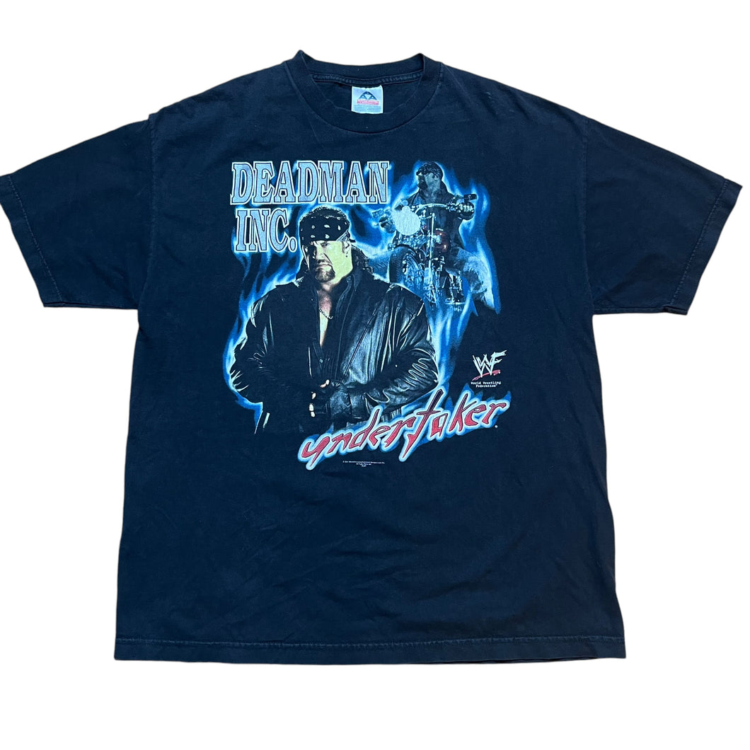 Vintage ALSTYLE The Undertaker Deadman Inc. Rollin' Rollin' Rollin' 2001 WWF Wrestling T Shirt 2000s Black XL