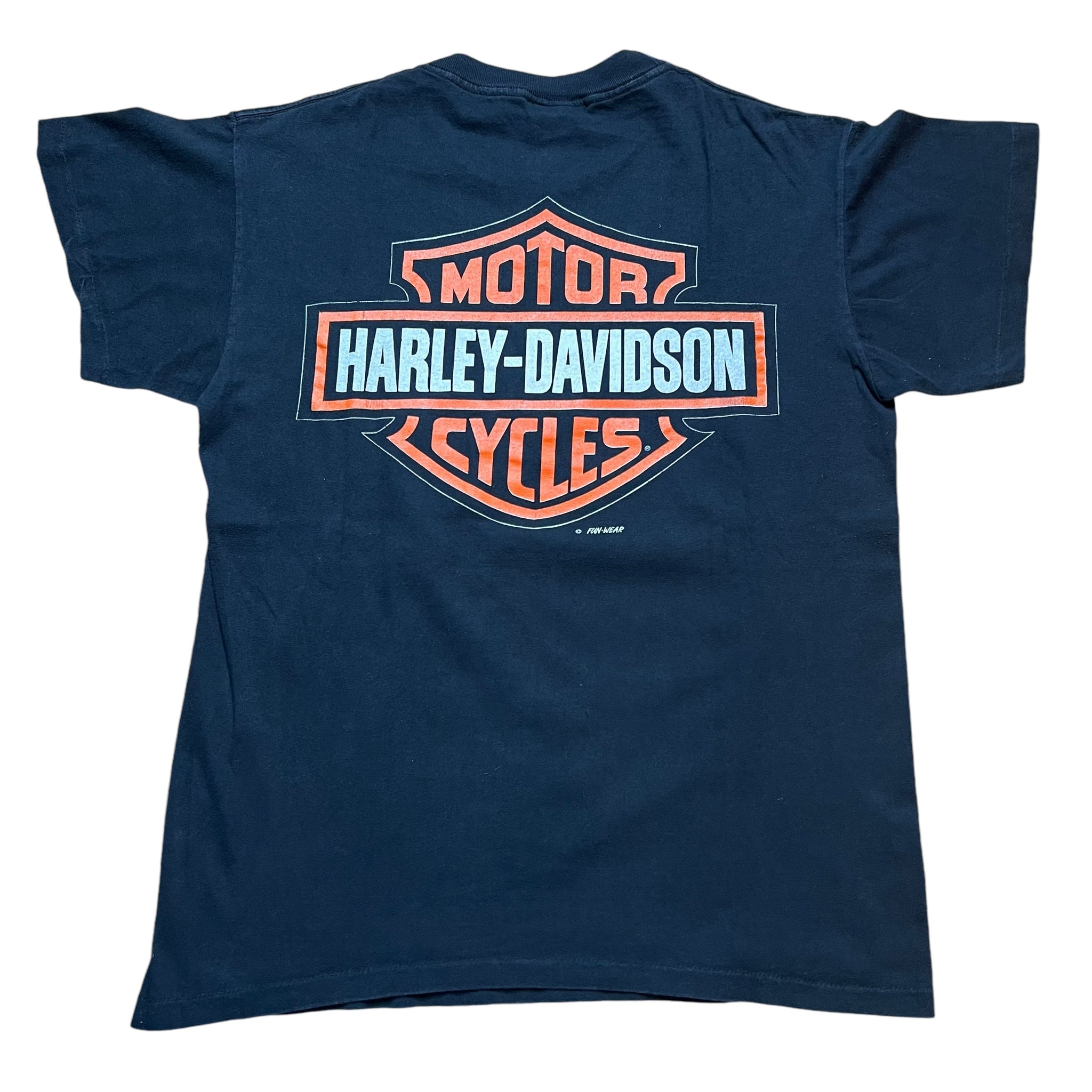 Vintage HARLEY DAVIDSON First In Flight Eagle T Shirt 90s Black 