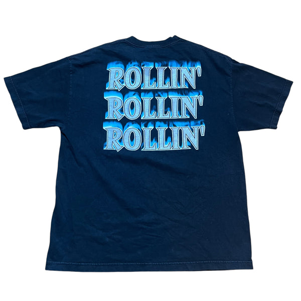 Vintage ALSTYLE The Undertaker Deadman Inc. Rollin' Rollin' Rollin' 2001 WWF Wrestling T Shirt 2000s Black XL