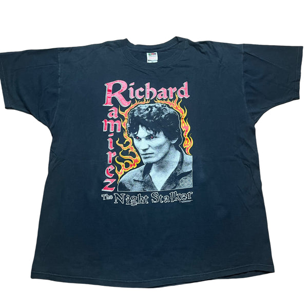 Vintage Richard Ramirez The Night Stalker T Shirt 90s Serial Killer Black 2XL