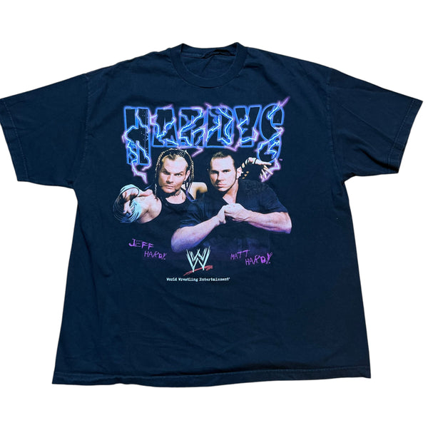 Vintage The Hardy Boyz Matt Jeff Tag Team Wrestling Lightning T Shirt 90s Black