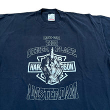 Load image into Gallery viewer, Vintage Harley Davidson Cafe Bar Amsterdam Middle Finger T Shirt 90s XL
