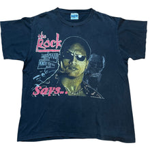 Load image into Gallery viewer, Vintage The Rock Says Bootleg Wrestling Rap T Shirt 90s Black L
