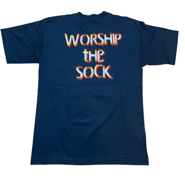 Vintage ALSTYLE Mick Foley Mankind Mr. Socko Worship The Sock 1998 WWF WWE Wrestling T Shirt 90s Black L