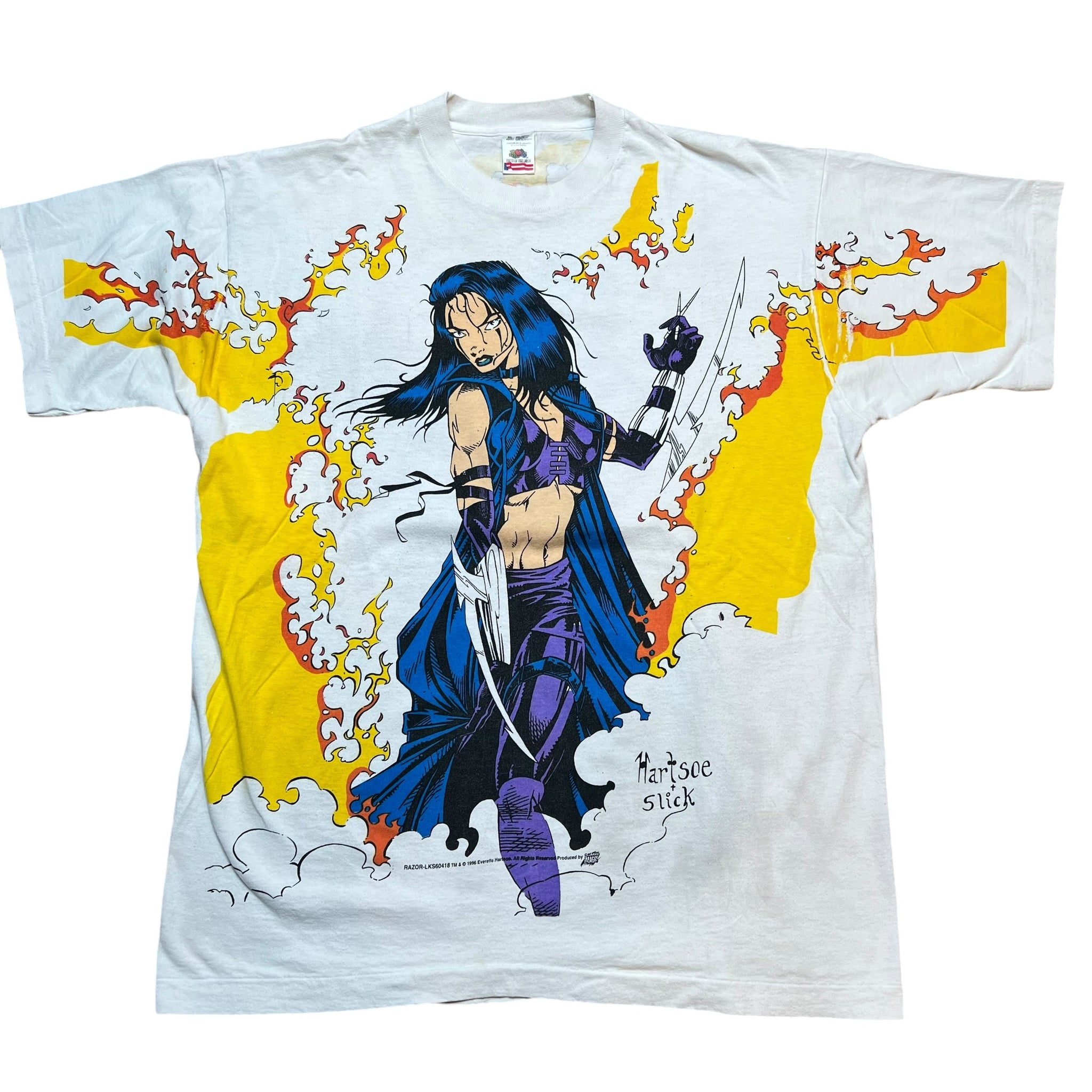 Vintage FRUIT OF THE LOOM Everette Hartsoe Slick Razor Comic