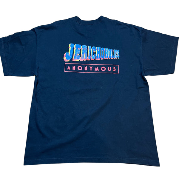 Vintage WCW Jericho Jerichoholics Anonymous T Shirt 90s Black 2XL