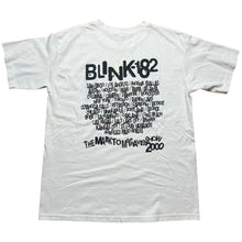 Load image into Gallery viewer, Vintage ANVIL Blink 182 The Mark Tom and Travis Show 2000 Tour Group Photo T Shirt 90s 2000s White M
