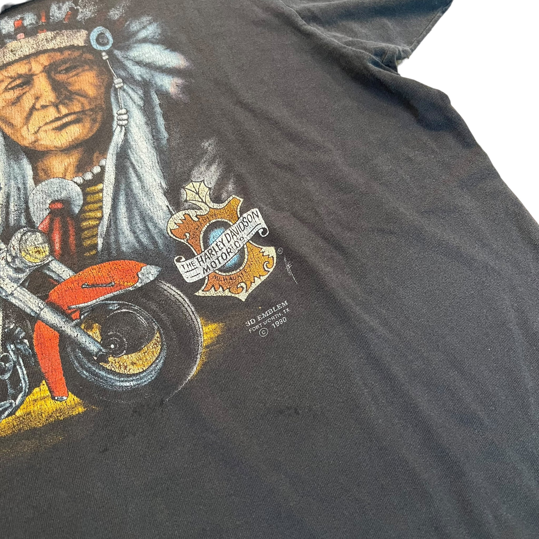 90s 3d emblem brothers in the wind cheapest harley davidson tee shirt size xl