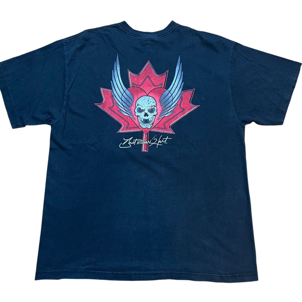 Vintage ROYAL AVALON Bret 'The Hitman' Hart ECW Wrestling T Shirt 90s Black 2XL