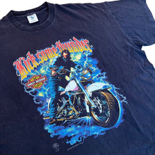 Load image into Gallery viewer, Vintage HOLOUBEK Harley Davidson Kick Some Thunder 1988 Lightning Chopper T Shirt 80s XL
