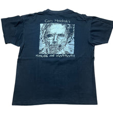 Load image into Gallery viewer, Vintage ROYAL Gary Heidnik's House of Horrors Serial Killers Skull T Shirt 90s Black XL
