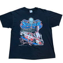 Load image into Gallery viewer, Vintage STEDMAN WWF Racing Stone Cold Steve Austin Bottom Line Finish Line 2000 Wrestling T Shirt 2000s Black XL
