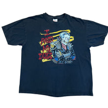 Load image into Gallery viewer, Vintage STEDMAN I Paid My Dues Skeleton Biker Air Waves Inc T Shirt 90s Black XL
